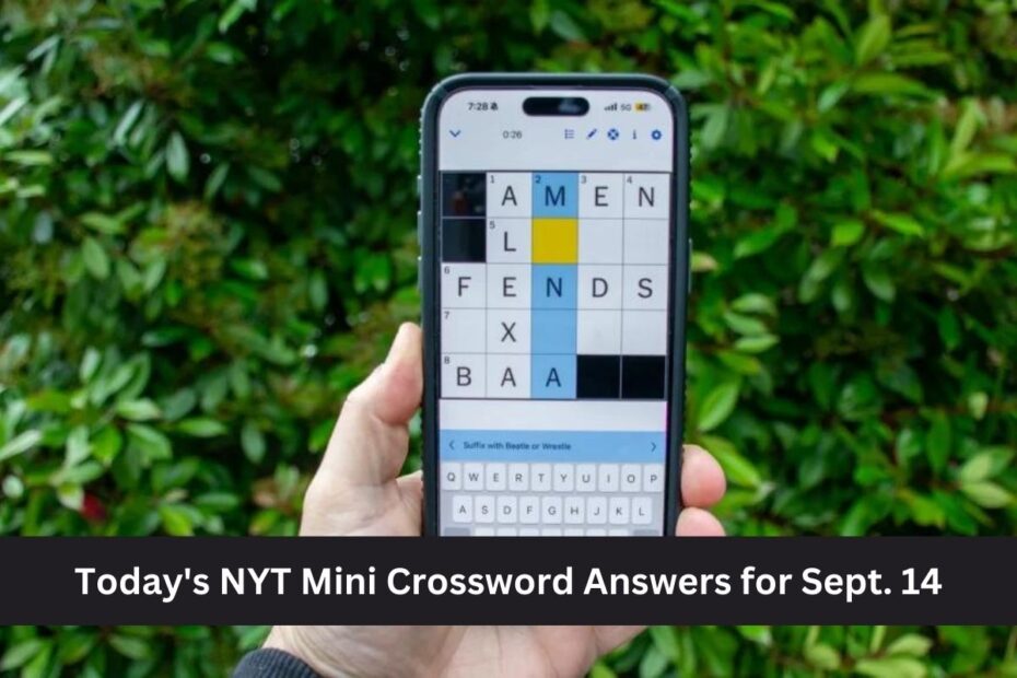 Today's NYT Mini Crossword Answers for Sept. 14